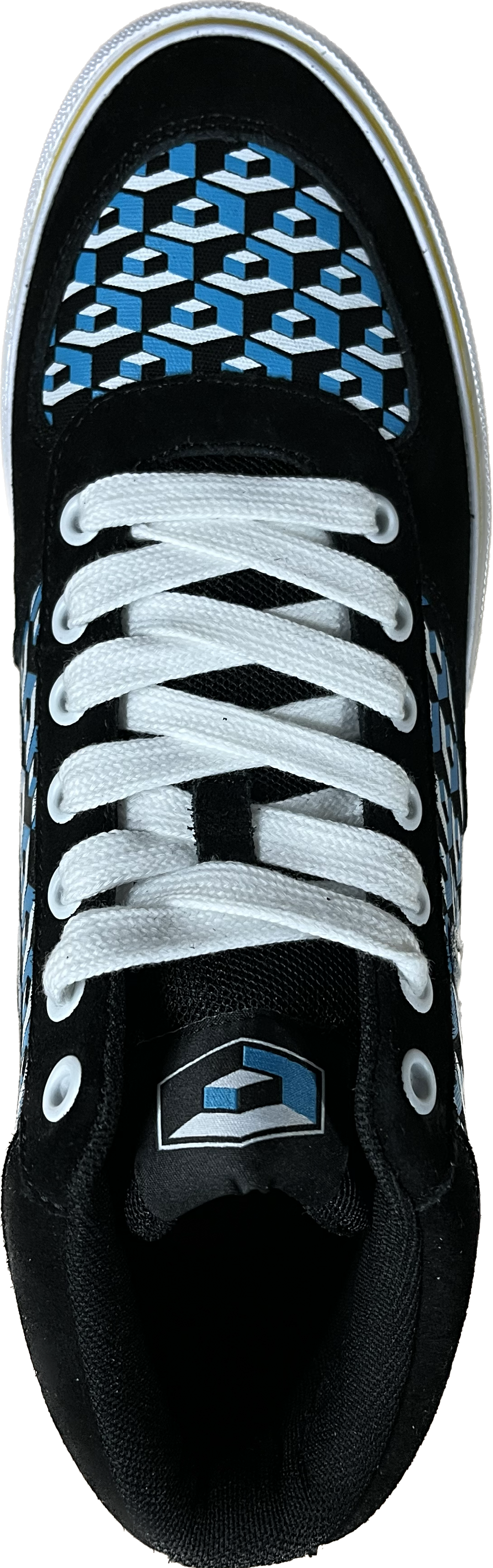 Consolidated Skateboards X Skaters Advocate Cube Skateboarding Shoe Blue, Black, White