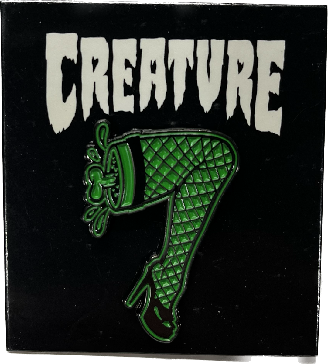 Creature Skateboards Burlesque Push back Lapel Pin Green/Black O/S