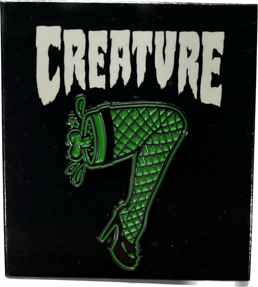 Creature Skateboards Burlesque Push back Lapel Pin Green/Black O/S