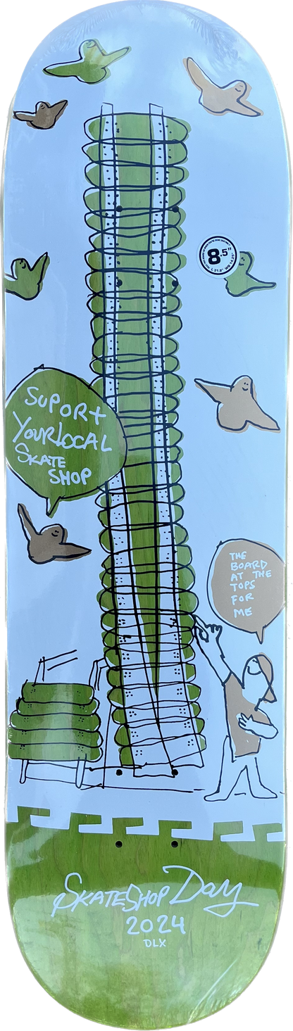 Skate Shop Day Shop Keepers Deck By Deluxe Assorted Colors Artwork By Mark Gonzales  size 8.5