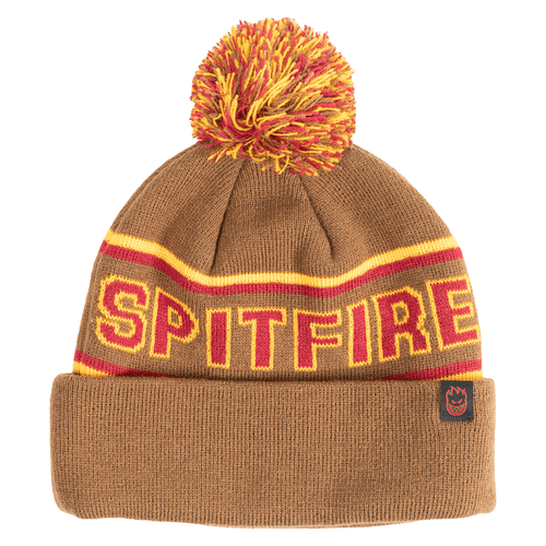 Spitfire Wheels Beanie Pom Classic 87 Brown/Gold/Red