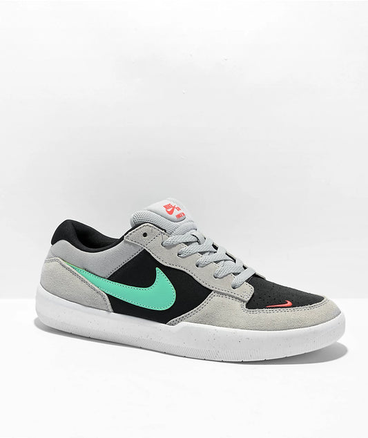 Nike SB Force 58 Wolf Grey, Magenta & Black Skateboard Shoes
