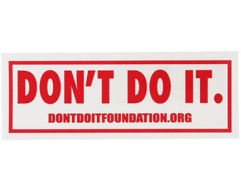Consolidated Don't Do It Foundation Sticker - Red