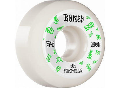Bones Wheels 100's #3 V5 Sidecut White Original Formula