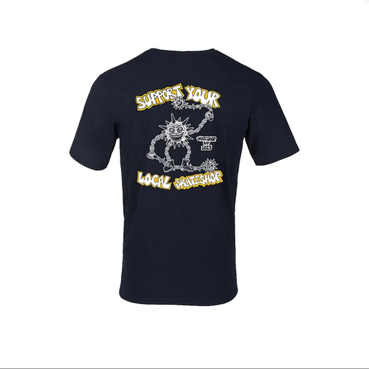 Skaters Advocate X-Mike Gigliotti Sketchy Skate Shop Day T-shirt - Black