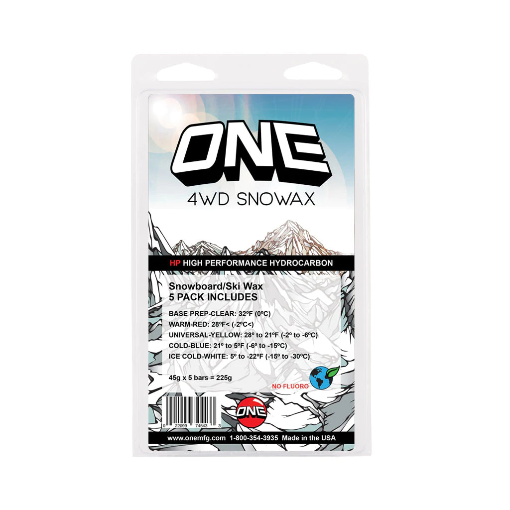 OneBall 4WD 5 Pack Snowboard Wax 225g