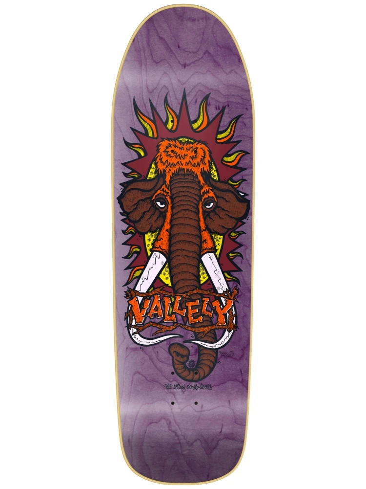 The New Deal Skateboards Mike Vallely Mammoth  PURPLE Deck 9.5" Reissue